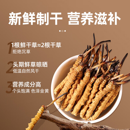 同仁堂（TRT）冬虫夏草礼盒约4根/g10g约40根虫草礼盒年货礼品高端营养品送长辈