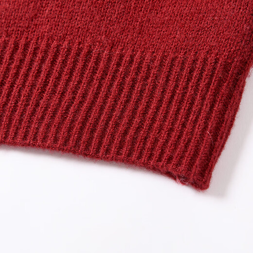 Xiangying New Year's jersey red sweater cardigan women's short 2026 spring new heavy industry sequined beaded sweater red L 165/88A/110-125Jin Jin equals 0.5 kg