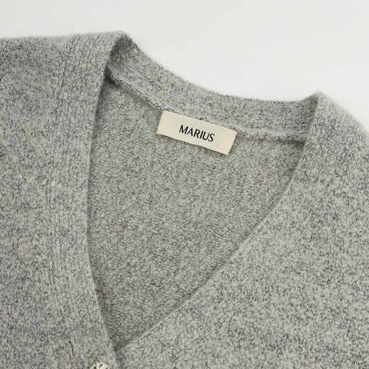 MARIUS | Warm fireplace wool blend loose lace splicing crew neck knitted pullover/skirt Hepburn black pullover L