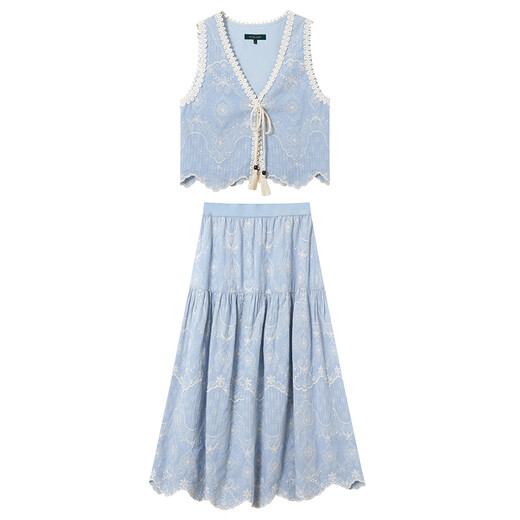 Wancaoyi (wancaoyi) 2026 spring new fashion suit H04111619 light blue S