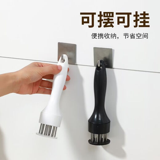 Miaopu Lekou meat floss needle kitchen stainless steel meat loosener steak hammer loose meat artifact tender meat knocking meat hammer knocking meat hammer A special hook at the tail of the meat hammer