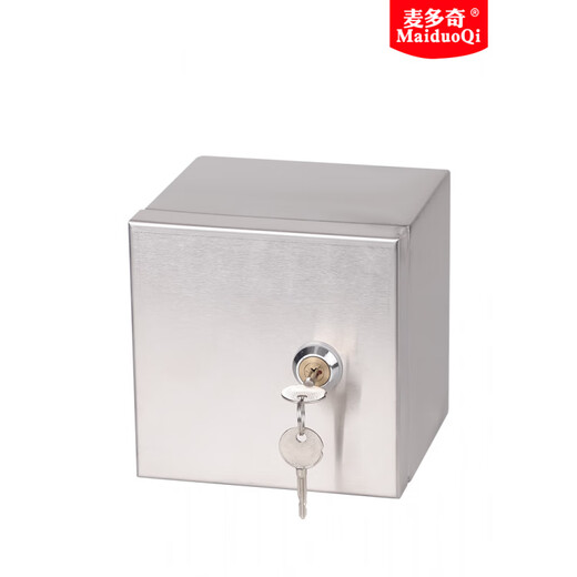 Outdoor electric vehicle stainless steel waterproof charging box household distribution box surface mounted empty box with lock anti-theft box outdoor 304 small empty box