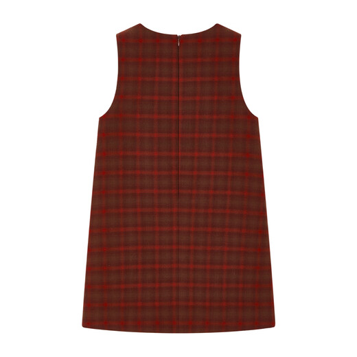 ELLE KIDS children's clothing Christmas and New Year plaid vest skirt girls autumn and winter festive atmosphere retro red skirt