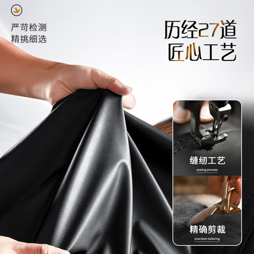 富鋌【麂皮绒仿羊羔毛内里】男士皮衣男款冬季防风保暖重工翻领皮夹克