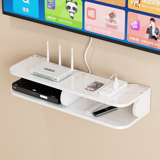 Anya set-top box shelf punch-free wall storage rack wall hanging living room TV wall decoration bedroom router