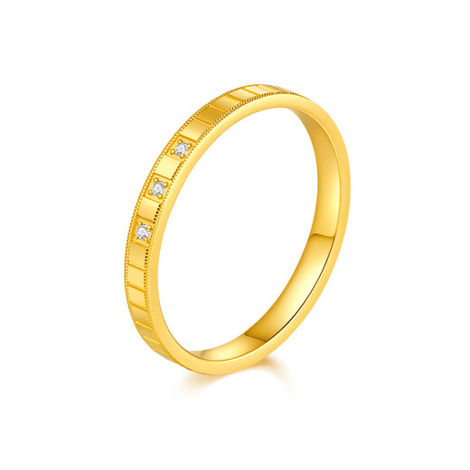 Mankalong gold ring for women 2025 new style shining moment pure gold simple light luxury birthday gift for girlfriend lady size 15 2g