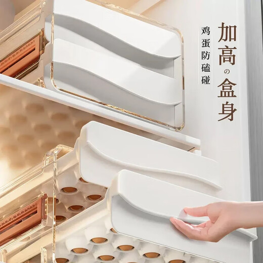 Best Helper Egg Box Refrigerator Storage Box Kitchen Supplies Transparent Egg Storage Box with 32 Compartments Food Grade