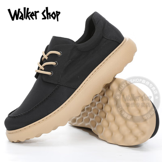Walker Shop Canvas Shoes Men's 2025 New Versatile Breathable Men's Cloth Shoes Light Casual Shoes Men's Comfortable Men's Shoes Black Inner Increase 41 Leather Shoe Size