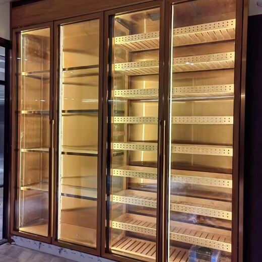 Customized cigar cabinet by the shopkeeper, cedar wood cigar tea refrigerated cigar room, constant temperature and humidity stainless steel wine cabinet, customized mobile wine room, single door