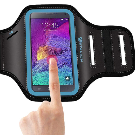 New outdoor sports running mobile phone armband iPhone678plus fitness arm sleeve mobile phone arm bag medium blue reflective strip (applicable to 6.2 inches