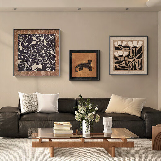 Long time no see niche art antique style living room decoration painting retro hanging painting square combination restaurant mural