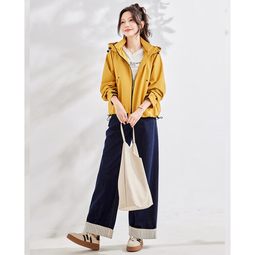 TERRE BLEUE Autumn Hooded Jacket 2025 New Women's Autumn Windproof Casual Outdoor Sports and Leisure Trend