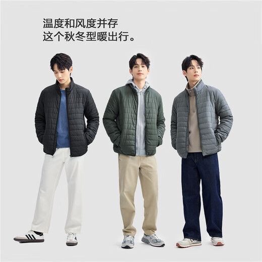 Giordano cotton jacket men's outdoor new style quilted warm solid color men's stand collar cotton jacket 13075816