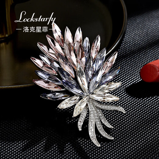 LOCKSTARFY French brand Harvest Wheat Suit Corsage Women's Valentine's Day Gift for Girlfriend and Wife High-end Coat Brooch LXZ00241 Red Brand Gift Box