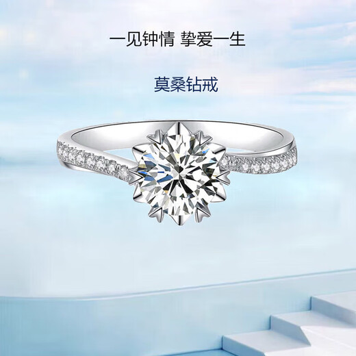 DR moissanite diamond ring couple ring for men and women, a pair of rings for marriage, wedding, birthday, lover gift for boyfriend and girlfriend, snowflake diamond ring, a pair of 1 carat live/closed rings