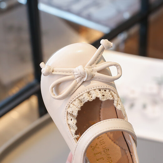 Tyrannis season new children's soft-soled beanie shoes for girls baby bow princess shoes little girl's single shoes brown 21_inner length 13.5cm