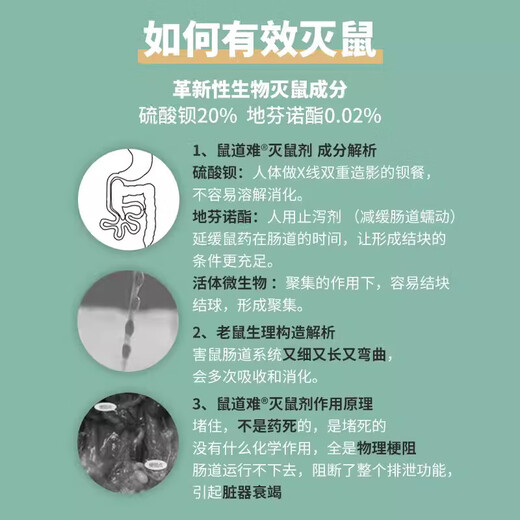 Diphen Barium Sulfate Household Insecticide 5 Bags Great Value Biological Rodenticide