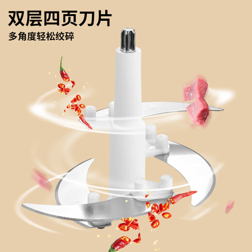 Miao Kitchen Meat Grinder Home Fully Automatic Multi-Function Electric Garlic Artifact Blender Side Food Machine Baby Baby Cooking Three-piece Set 1 Set of Knives