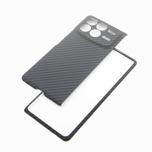 Xiaomi (MI) original quality thin and light Kevlar carbon fiber bare-feel business phone case for Xiaomi Mix Fold4, fine hole 600D fine grain matte black back cover Xiaomi MIX Fold4