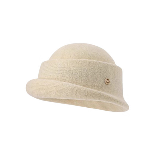 Zunti (zunti) Hepburn style hat for women with foreign daughters, small top hat for autumn and winter, versatile fisherman hat, fashionable and elegant basin hat, white, one size fits all