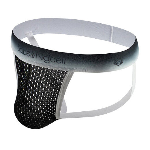 Underwear Men's Summer Breathable Mesh Thong Men's Sexy Fun Free-Take-Off Double Thongs Men's Shorts Headband White+Yellow+Blue M Size (Recommended 90-115Jin Jin is equal to 0.5 kg