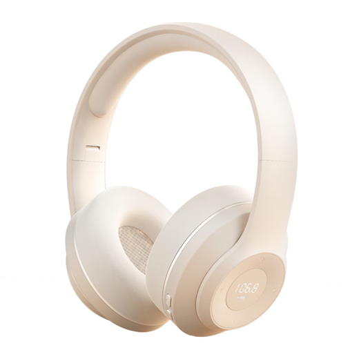 Yufan (YUFFUN) Level 4 and 6 listening earphones, English Level 4 earphones for college students examination, special FM head-mounted public third-level, fourth-level, eight-level, 46-level AB-level Great Britain Competition Bluetooth earphones, off-white charging model, time and power display, no Bluetooth, free 3.5mm audio cable with microphone