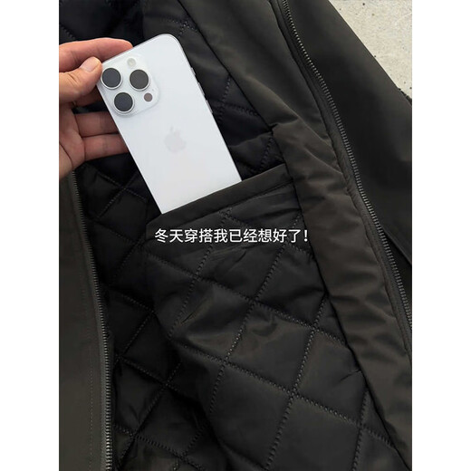 Cantu Cleanfit Bomber Jacket Down Jacket Men's Winter Thickened Shoulder Padded Jacket Warm Top Black XL