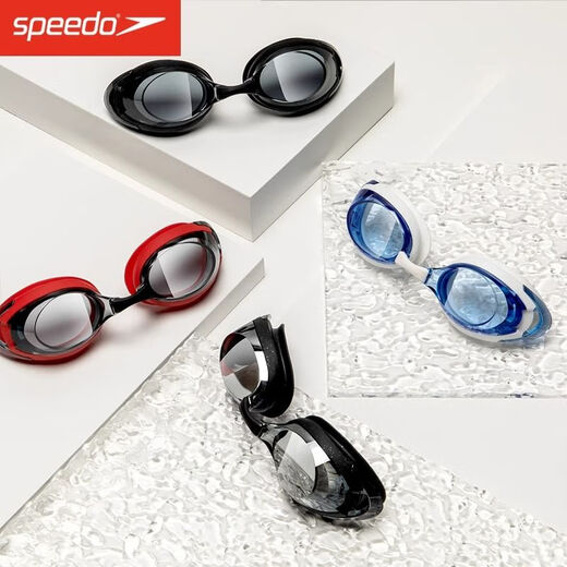 Speedo speedo flying fish swimming goggles waterproof and anti-fog high-definition large frame men and women adult black