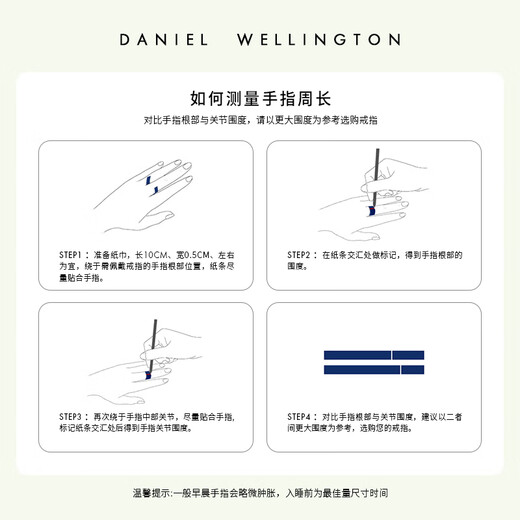 Daniel Wellington dw ring for women, classic series couple ring, elegant silver No. 58, birthday gift for girlfriend DW032