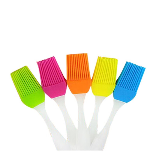 Oil brush kitchen pancake edible brush baking small brush pancake household high temperature resistant barbecue tool silicone oil brush transparent silicone oil brush 3 pieces