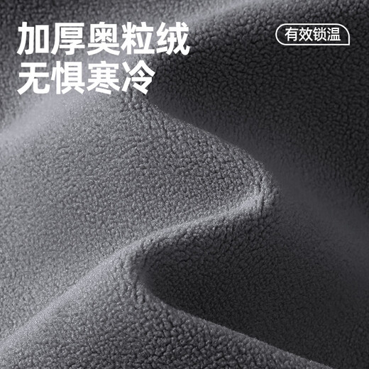 JEANSWEST LIFE Jeans velvet sweatshirt men's thickened winter warm round neck bottoming shirt trendy brand small letters hooded jacket for men