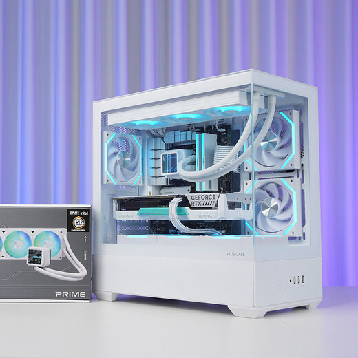 ASUS TUF AMD 7800X3D/9800X3D/5060TI/5070TI/5080 ROG family bucket official subsidy assembly computer game AI host DIY complete machine configuration thirteen 9800X3D+5070TI pure white