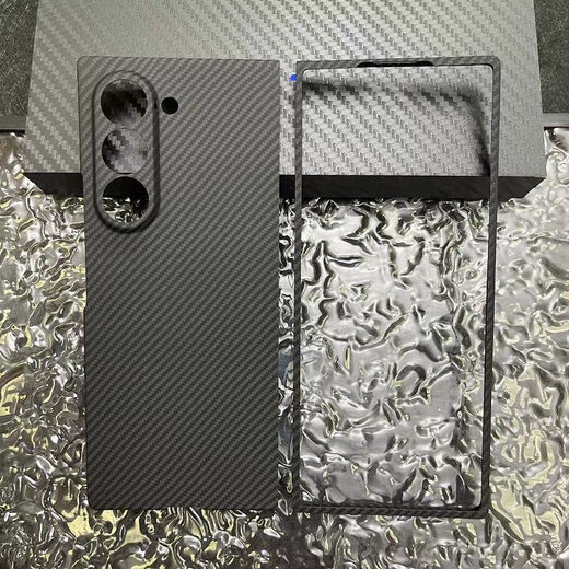 Samsung (SAMSUNG) original quality zfold6 Kevlar aramid fiber material Samsung zfold7 mobile phone case ZFold5 carbon Samsung zfold6 three-piece blue fine lines 600d volcanic hole single back cover