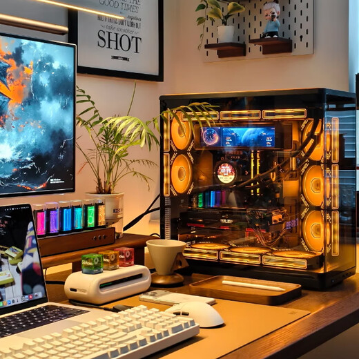 ASUS family bucket amd complete machine 9800X3D host 5060/5060ti/5070ti host 9600X sea view room assembly computer chassis with screen e-sports game computer DIY beauty version R7 9800X3D+5070 Tianxuan丨32G Delta Operation/Valorant/Eternal Tribulation/Chicken