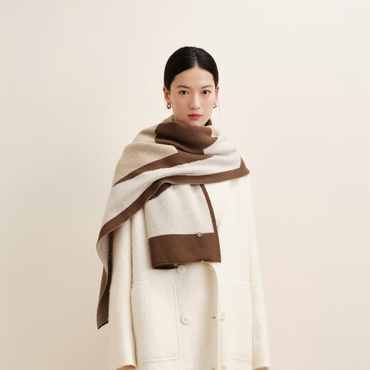 WENSLI pure wool scarf women's shawl winter scarf for girlfriend New Year gift gift box Monte