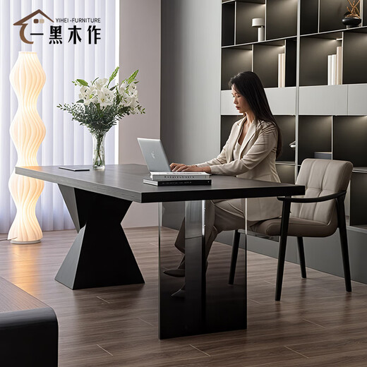 Sands Duke Italian minimalist solid wood desk 2025 new style light luxury modern high-end small living room home desk pine single table 140*60*75cm thick 5cm hot style