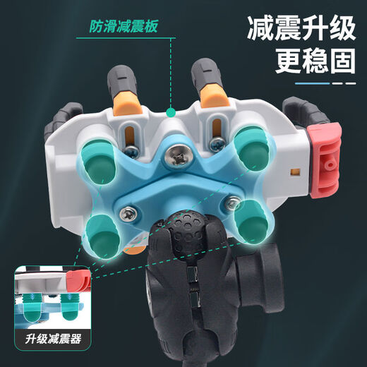 Electric vehicle mobile phone holder 2024 new motorcycle battery bicycle takeaway shockproof navigation riding mobile phone holder handlebar installation eight claws + shock absorption + anti-theft with sun visor