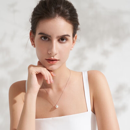 Zhuji Freshwater Pearl Princess Diana Pendant Women's S925 Silver Perfect Round High Light Necklace Light Luxury Fashion High-End Clavicle Chain Selected White Round Beads 11-12mm S925 Silver Princess Diana Pendant (Including Chain)