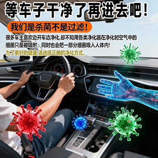 TOPUVAN12v car active oxygen disinfection machine car household formaldehyde removal, smoke and odor removal, car leather smell disinfection, sterilization and deodorization ozone generator, car home dual-use 5g/h