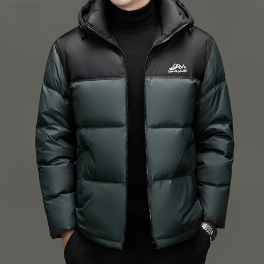 JIARMAY high-end brand men's high-end men's 2025 new clothes middle-aged business casual white duck down thickened men's warm black M 170/88A100-120Jin Jin equals 0.5 kg