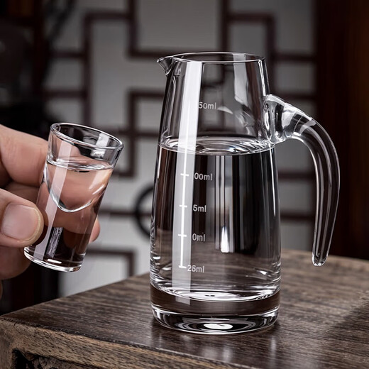 CLITON white wine cup wine dispenser 100ml wine set set of two or two cups wine jug spirit glass storage rack (gift box) bullet cup 10 + wine jug 10 + cup holder