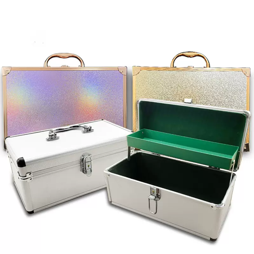 Yusenyi technician's ear picking tool box, professional suitcase, easy to carry, aluminum alloy double layer ear picking box set storage box, new single layer ear picking tool box, colorful
