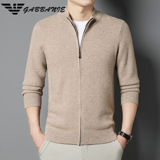 FALAMAONE new men's woolen sweater knitted zipper winter sweater casual jacket outer wear 100% pure wool cardigan men Mituo S 165/80A