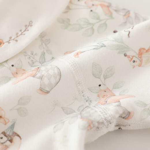Winter crawling clothes, newborn clothes, baby jumpsuits, spring, autumn and winter baby quilted thickened pure cotton, adventure in the forest 60g thin cotton jumpsuit 66cm