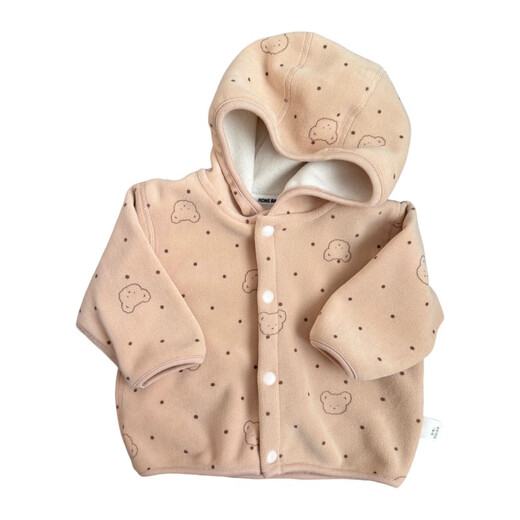Ropa popular de otoño e invierno de Xiaohongshu para niños y niñas, además de abrigos de terciopelo, ropa de bebé, cárdigan pequeño, abrigo de doble cara 230 rosa Abrigo de terciopelo de doble cara Xiao'ao cm13 meses 59