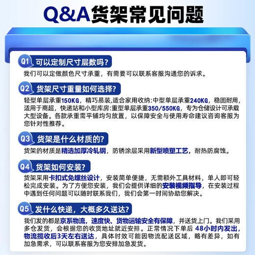 Shenglang shelf storage rack multi-layer storage rack warehouse warehouse household storage rack storage rack floor-standing cargo rack