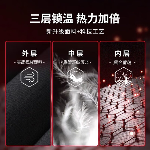 White Duck Down Pants Women's 2025 Winter New Warm Pants Plus Down Pants - 30 Degrees Below High Waist Coldproof Pants Black 90 White Duck Down Black Gold Upgrade L Suitable for 90-120 Jin Jin equals 0.5 kg