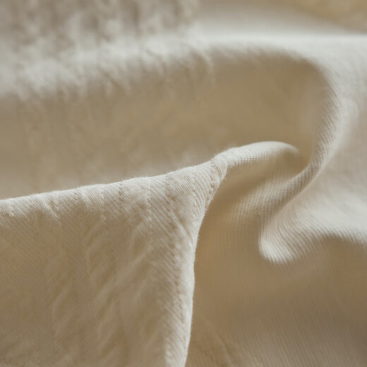 LUOLAI Luolai Light Luxury 100S cotton-dyed four-piece set, Class A baby-grade pure cotton satin bed sheet and quilt cover, spring and summer simple, sunny blue gray, fitted sheet, 1.8m larger (quilt cover 220*240cm)