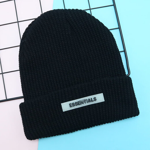 Korean style knitted woolen hat for female students with large head circumference embroidered hat for men winter warm ear protection cold hat wholesale color mixed hair one size