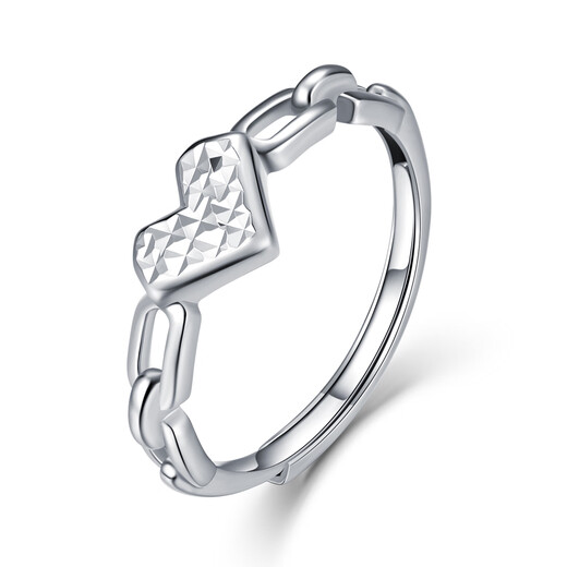 Wanfulong PT950 Platinum Platinum Ring Love Birthday Women's Model Live Mouth Men's Gift for Girlfriend Couples Can Be Customized Platinum PT950 Women's Model 2.96g (can be flexibly adjusted in size)